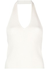 Reformation Carol ribbed halterneck tank top