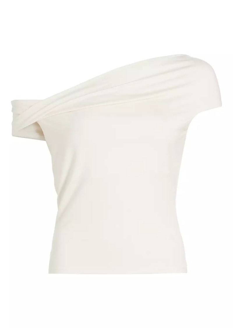 Reformation Cello One-Shoulder Ruched Top