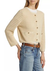 Reformation Charlotte Cotton Pointelle Cardigan