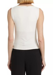 Reformation Darla Ruched Knit Sleeveless Top