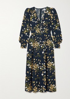 Reformation Everett Floral-print Crepe Midi Dress