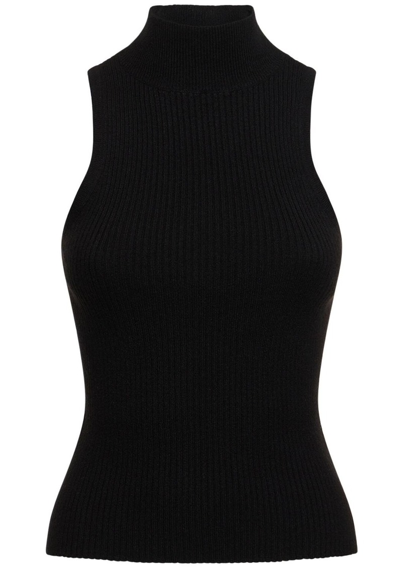 Reformation Farrah Turtleneck Cashmere Tank Top