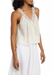 Reformation Fira Cotton Voilé Lace Tank