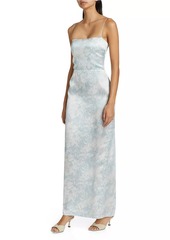 Reformation Frankie Floral Silk Sleeveless Maxi Dress