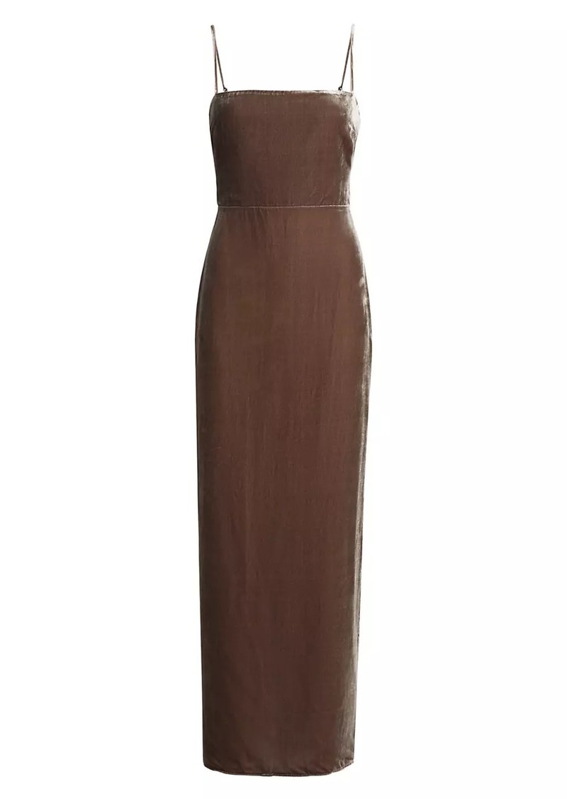 Reformation Frankie Velvet Maxi Slipdress