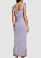 Reformation Galatia Georgette Asymmetric Midi Dress