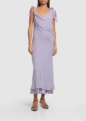 Reformation Galatia Georgette Asymmetric Midi Dress