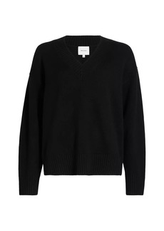 Reformation Jadey Cashmere Oversized V-Neck Sweater