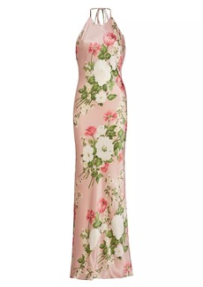 Reformation Jeany Floral Silk Gown