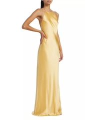 Reformation Jeany Silk Halter Gown