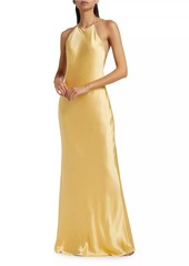 Reformation Jeany Silk Halter Gown