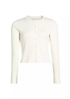 Reformation Joanne Cotton Rib-Knit Cardigan