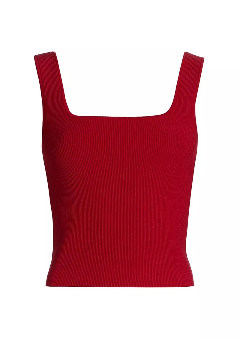 Reformation Julia Rib-Knit Squareneck Tank