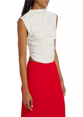 Reformation Lindy Gathered Crop Top