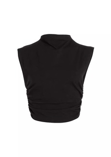 Reformation Lindy Ruched Knit Top