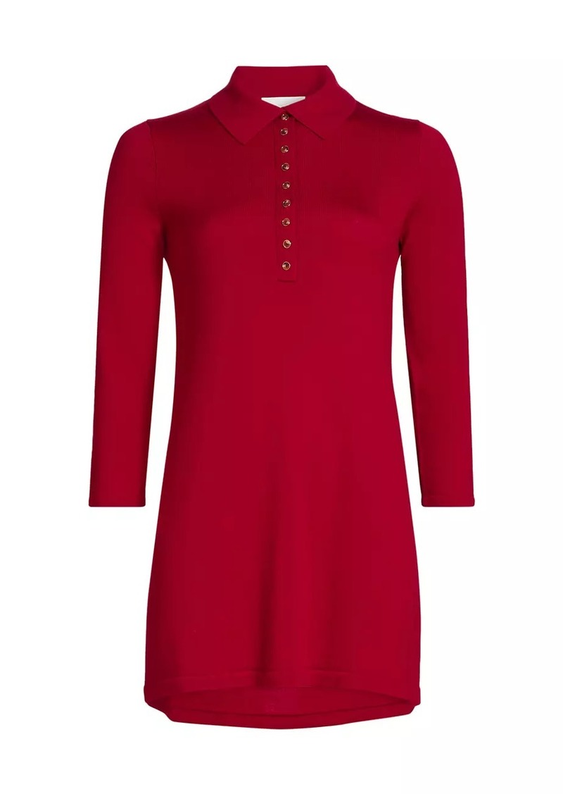 Reformation Luell Wool Polo Minidress