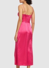 Reformation Marguerite Silk Satin Midi Dress