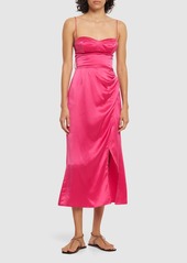 Reformation Marguerite Silk Satin Midi Dress