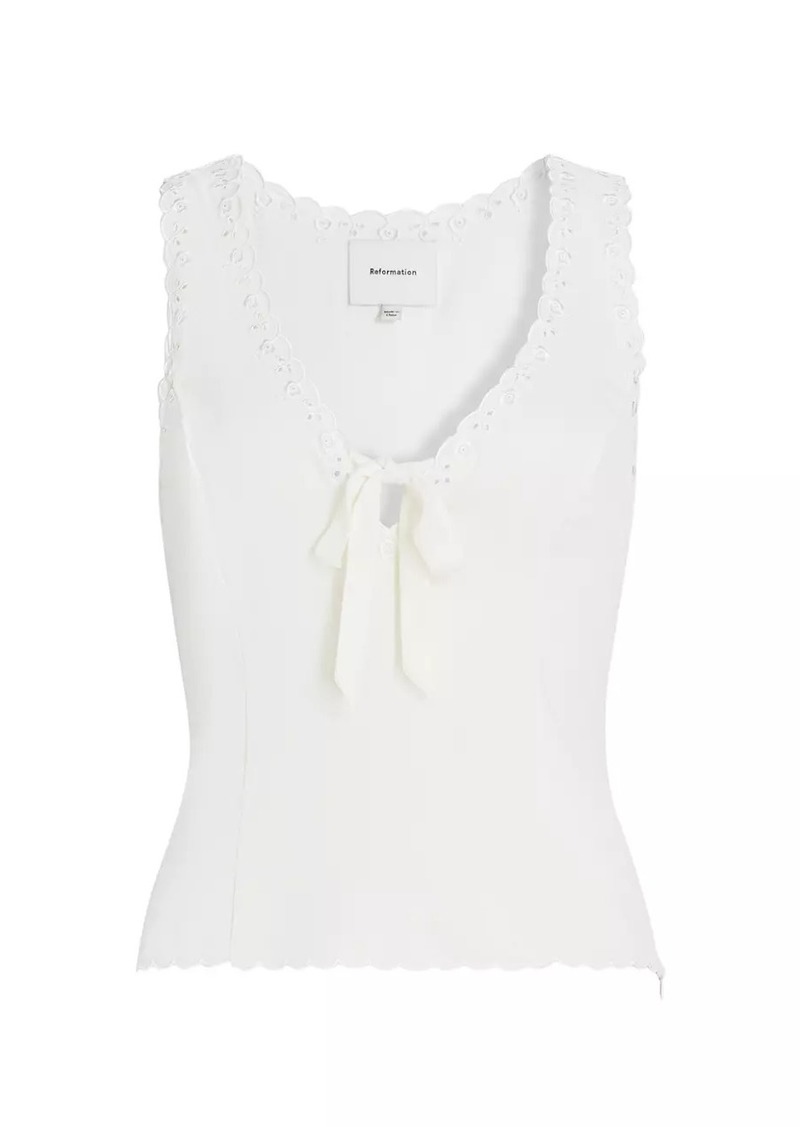 Reformation Marlena Eyelet Top