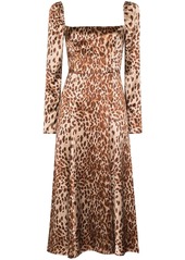 Reformation Maryanne leopard-print midi dress