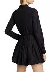 Reformation Moira Cotton-Blend Tie-Waist Minidress