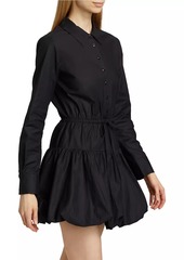 Reformation Moira Cotton-Blend Tie-Waist Minidress