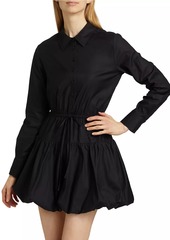 Reformation Moira Cotton-Blend Tie-Waist Minidress