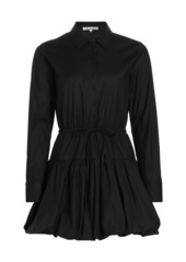 Reformation Moira Cotton-Blend Tie-Waist Minidress