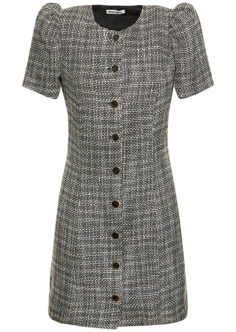 Reformation Olivette Tweed Mini Dress