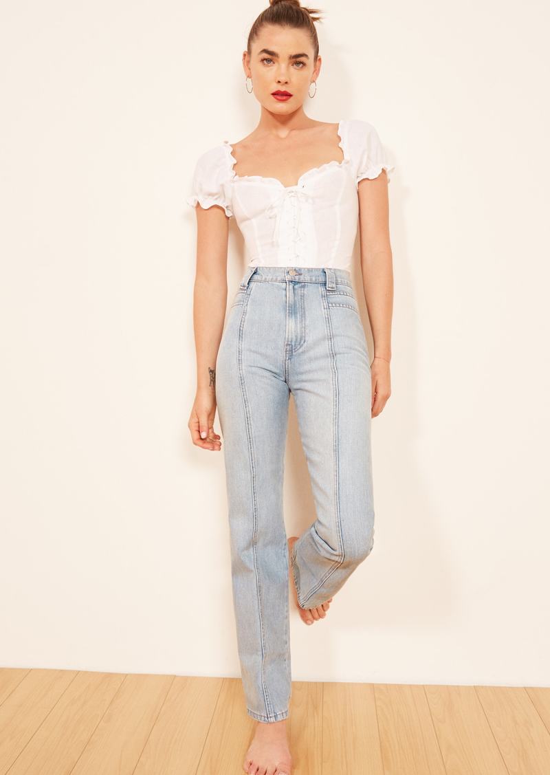 reformation seamed jeans