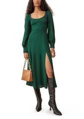 Reformation Alessi Cheetah Print Long Sleeve Dress in Forest at Nordstrom