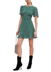 Reformation Beesley Print Minidress in Parsley at Nordstrom