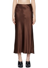 Reformation Brown Pratt Midi Skirt
