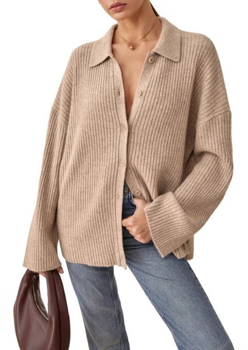 Reformation Fantino Recycled Cashmere Blend Cardigan