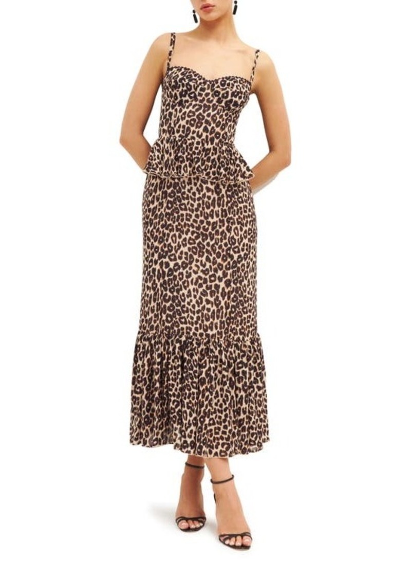 Reformation Reformation Felda Animal Print Maxi Dress