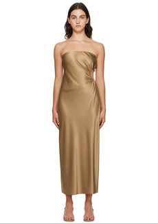 Reformation Gold Nevaeh Maxi Dress