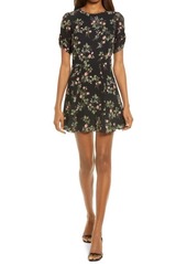 Reformation Gracie Ruched Sleeve Minidress in Nicole at Nordstrom