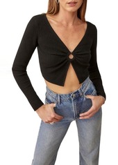 Reformation Narciso Cashmere Sweater in Black at Nordstrom