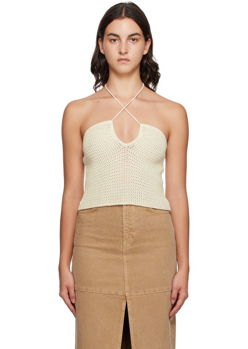 Reformation Off-White Suzanne Tank Top