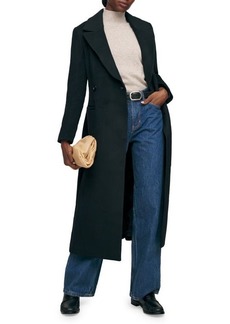 Reformation Oscar Nipped Waist Recycled Wool Blend Double Breasted Coat