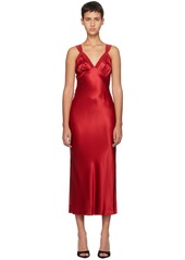 Reformation Red Neola Midi Dress