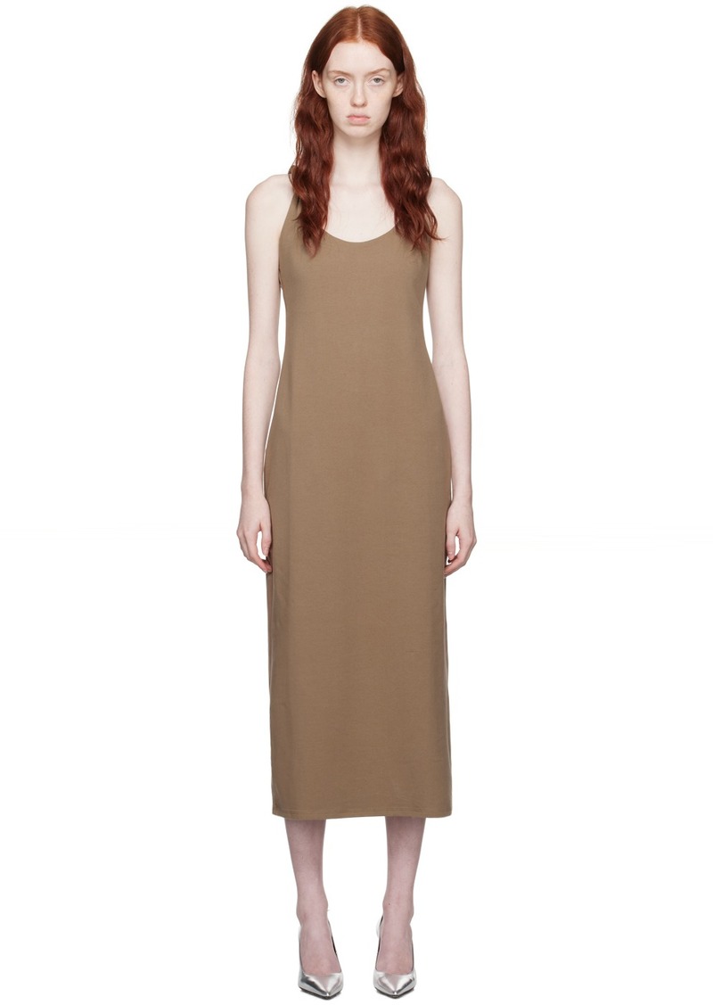 Reformation Taupe Edmund Midi Dress