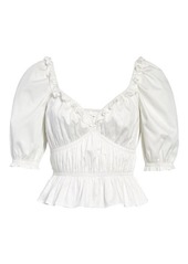 Reformation Vineyard Ruffle Blouse in White at Nordstrom