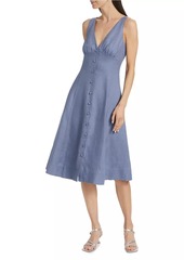 Reformation Sebastien Linen Midi-Dress