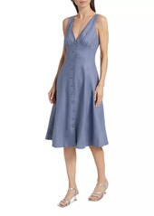 Reformation Sebastien Linen Midi-Dress