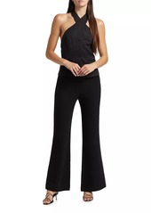 Reformation Tate Halterneck Button-Front Top