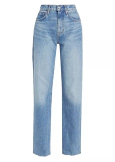 Reformation Val 90's Mid-Rise Straight-Leg Jeans