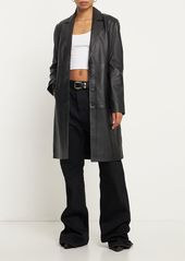 Reformation Veda Crosby Leather Trench Coat