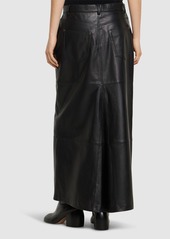 Reformation Veda Tazz Leather Maxi Skirt