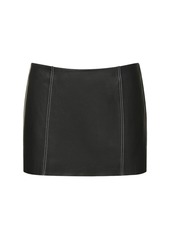 Reformation Veda Veranda Low Rise Leather Mini Skirt